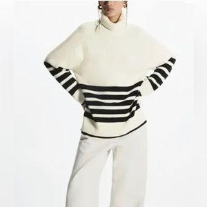 COS Roll-neck Striped Sweater